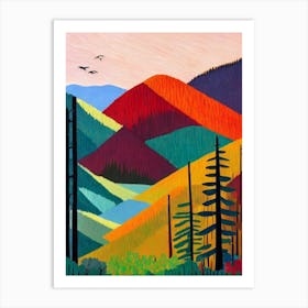 Muir Woods National Park United States Of America Abstract Colourful Art Print