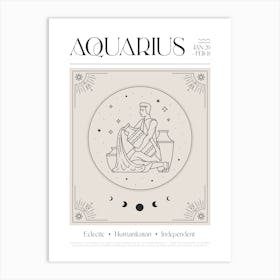 Aquarius Zodiac 1 Art Print