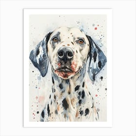 Dalmatian Watercolor Painting 3 Art Print