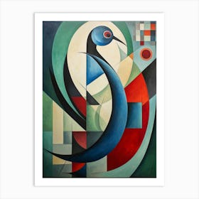Peacock Abstract Pop Art 7 Art Print