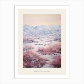 Dreamy Winter National Park Poster  Denali National Park United States 2 Art Print