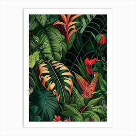 Jungle Patterns 5 Botanicals Art Print