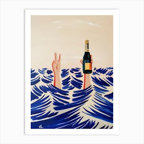 Champagne In The Ocean 1 Art Print