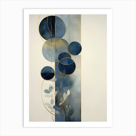 'Blue Circles' 1 Art Print