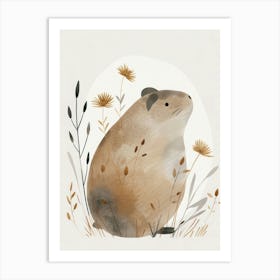 Charming Nursery Kids Animals Guinea Pig 2 Art Print