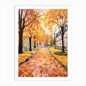 Autumn Gardens Painting Royal Palace Of Laeken Gardens Belgium 2 Art Print