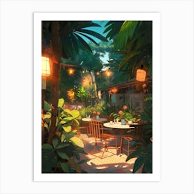Tropic Restaurant Art Print