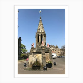 Bruce fountain , Falkland Art Print