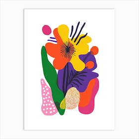 Abstract Flower Print Art Print