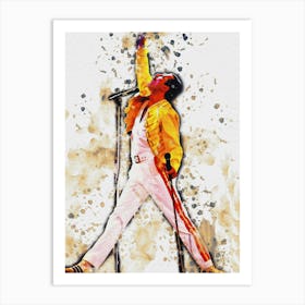 Smudge Of Freddie Mercury Legend Art Print