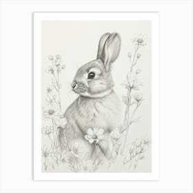 Britannia Petite Rabbit Drawing 2 Art Print