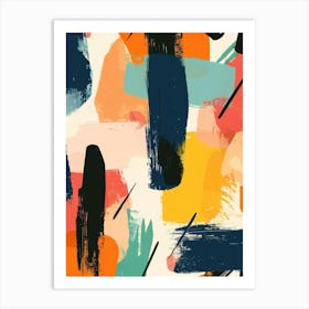 Abstract Brush Strokes Art Print