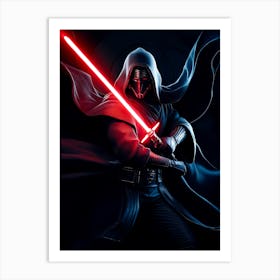 Dark Jedi with Lightsaber Star Wars poster #3 Art Print