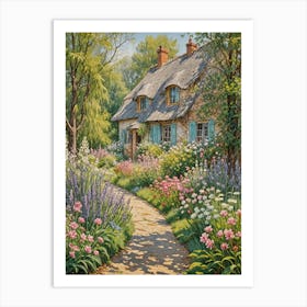 Romantic Cottage Garden Art Print