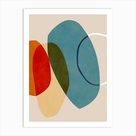 Expressive abstract shapes 3 Art Print