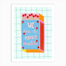 Perfect Match Matchbox Trendy Art Print Art Print