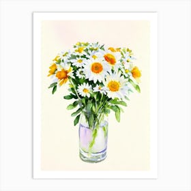 Daisies 1 Vintage Flowers Flower Art Print