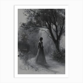 Woman In The Woods 2 Art Print