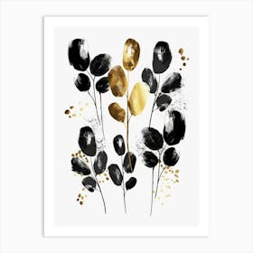 Gold Leaves Canvas Print 4 Art Print