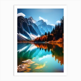 Autumn Mountain Lake 1 Art Print