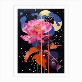 Surreal Florals Rose 3 Flower Painting Art Print