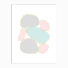 Pastel Stones Two Art Print