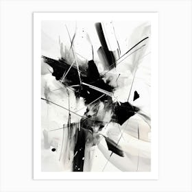Unseen Forces Abstract Black And White 2 Art Print