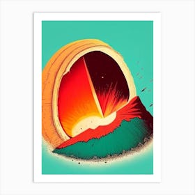 Crater Vintage Sketch Space Art Print