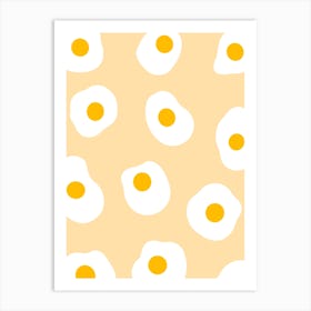 Fried Eggs Pattern Art Print