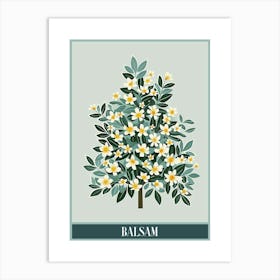 Balsam Tree Flat Illustration 2 Poster Art Print