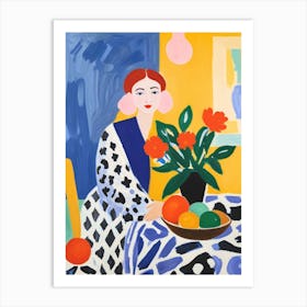 Woman At The Table 6 Art Print