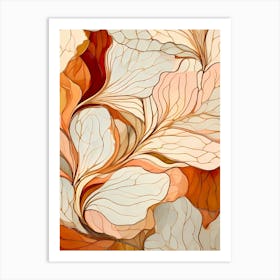 Abstract Leaves Pattern Art Print