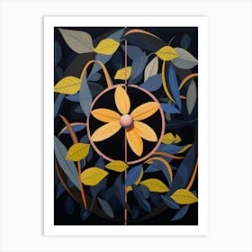 Black Eyed Susan 4 Hilma Af Klint Inspired Flower Illustration Art Print