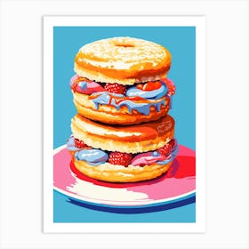 Pop Art  Abstract Victoria Sponge 1 Art Print