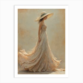 Lady In A Hat 1 Art Print