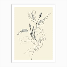 Drawing Of A Flower 1 Art Print