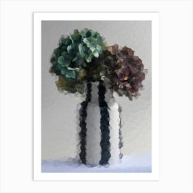 Hydrangeas In A Vase Art Print