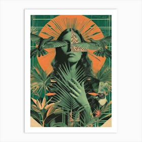 Woman In The Jungle 1 Art Print