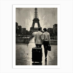 Two Lovers In Paris Art Print