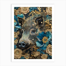 Diamonds Boar 1 Art Print