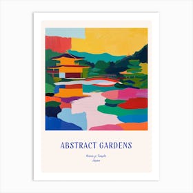 Colourful Gardens Ninna Ji Temple Japan 4 Blue Poster Art Print