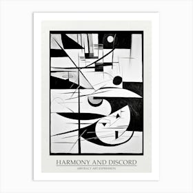 Harmony And Discord Abstract Black And White 2 Poster Art Print