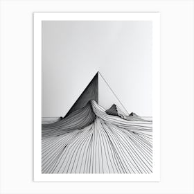 Puncak Jayacarstensz Pyramid Line Drawing 4 Art Print