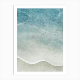 Watercolor Of A Beach 2 Art Print