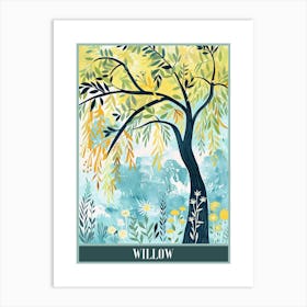 Willow Tree Flat Illustration 4 Poster Art Print