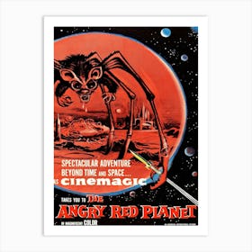 Scifi Horror Movie Poster, The Angry Red Planet Art Print