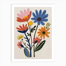 Painted Florals Asters 2 Art Print