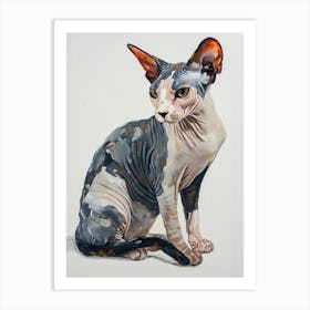 Sphynx Cat Painting 1 Art Print