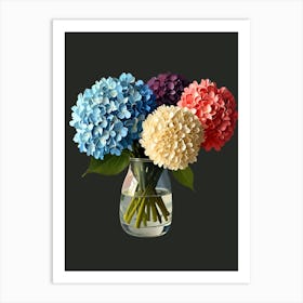 Hydrangeas In A Vase 2 Art Print