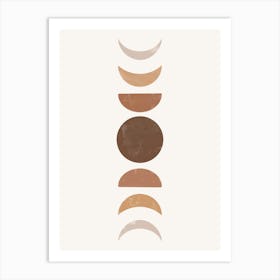 Bohemian Moon Phases Art Print